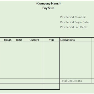 Busta paga / Busta paga / Estratto conto / Modelli Excel e PDF / Download digitale / Modificabile / Opzione 2 fogli in una pagina / Formati A4, Lettera