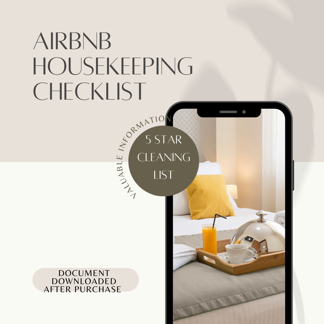 AIRBNB HOUSEKEEPING CHECKLIST Etsy