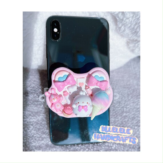 Molang Potato Rabbit All Type Phone Back Clip 100% Hand Made With