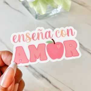 Enseña con Amor Sticker, Maestra Sticker, Maestra Stickers, Maestra Bilingüe, Back to School, Spanish Sticker, Maestra Laptop Sticker