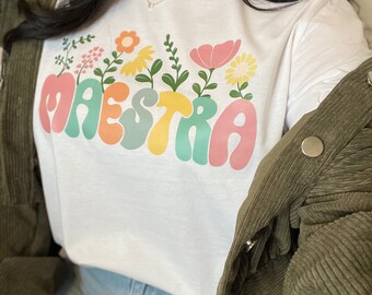 Maestra Tshirt, Maestra Shirt, Maestra Bilingue, Spanish Teacher Shirt, Teacher Gift, Teacher Appreciation Gift, Back to School Tshirt