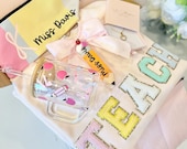 Custom Teacher Gift Box, Personalized Teacher Gift, Teacher Letter Patch Sweatshirt, Teacher Appreciation Gift