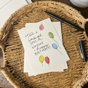 Cartões de aniversário - 10 pacotes de cartões planos - Envelopes incluídos - Cartões feitos à mão - Papelaria - Cartões de qualidade