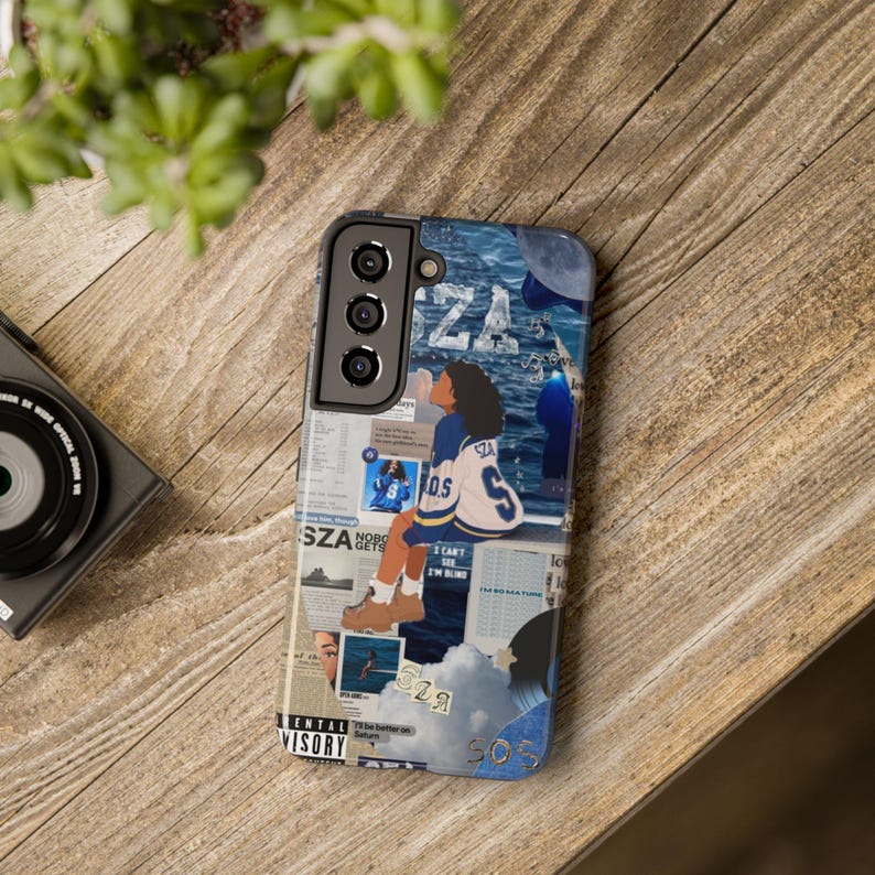 Sza Phone Case, SZA SOS Collage Aesthetic Phone Case, Stylish Art