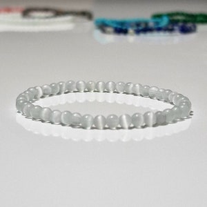 Cat&#39;s Eye Bead Bracelet Bracelet Positive Energy Stones 4 mm Length 17 cm