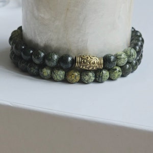 Seraphinite Bracelet Gift Set Bracelet for Men and Women Positive Energy Length 18 cm