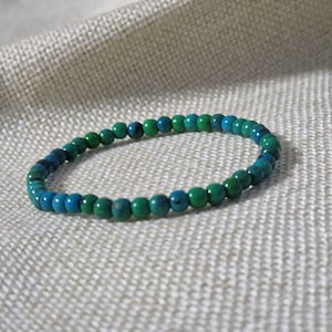 Chrysocolla blue-green pearl bracelet Positive Energy Length 17 cm