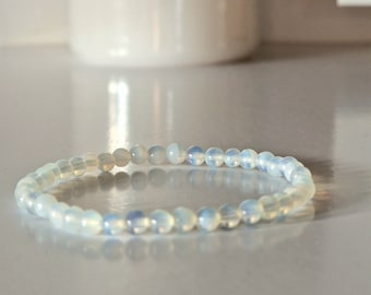 Opal bead bracelet bracelet positive energy stones 4 mm length 17 cm