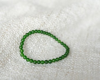 Grüne Jade Perlenarmband Armband Positive Energie Steine 4mm Länge 17cm