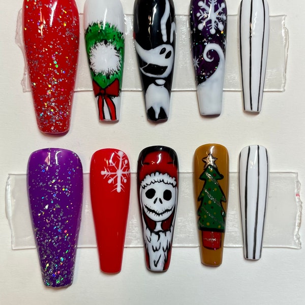 Nightmare Before Christmas Press On Nail Set