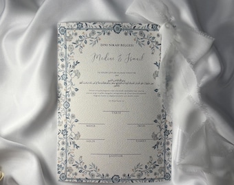 Dini Nikah Belgesi | Certificado de matrimonio islámico | Certificado de boda | Personalizado