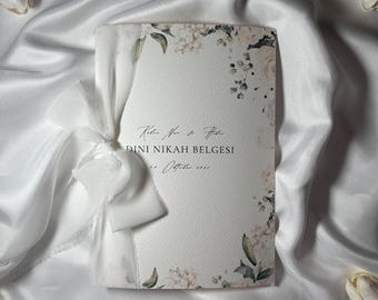 Dini Nikah Belgesi | Islamic Marriage Certificate | Wedding Certificate | Personalized