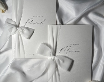 Vœux de mariage | Classeurs de vœux | Lot de 2 | Pour elle et lui | Livres de vœux personnalisés