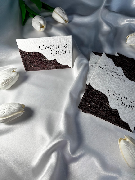 Tischkarten Henna Personalisiert | Kina Tischkarten | Platzkarten | Für Hochzeit, Henna Abend, Verlobung etc.