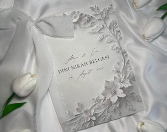 Dini Nikah Belgesi | Certidão de Casamento Islâmico | Certidão de Casamento | Personalizada