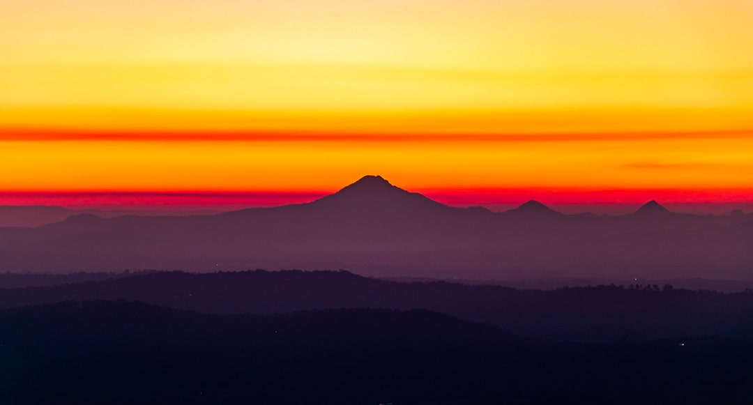 View From Tamborine Mountain at Sunset Etsy