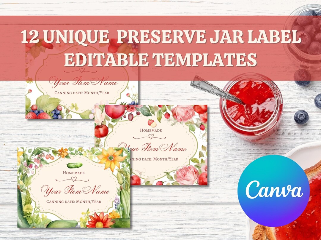 Jam Preserve Jar Labels – Jam Labelizer Free – EVMR