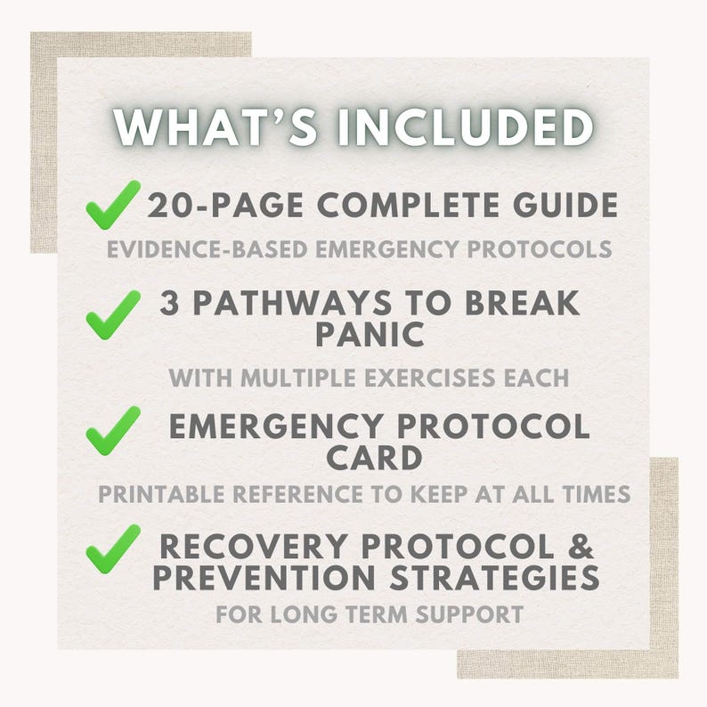 Panic Attack Emergency Protocol Guide | Stop Panic Attacks Fast | Anxiety Relief PDF | Psychologist Designed image 5