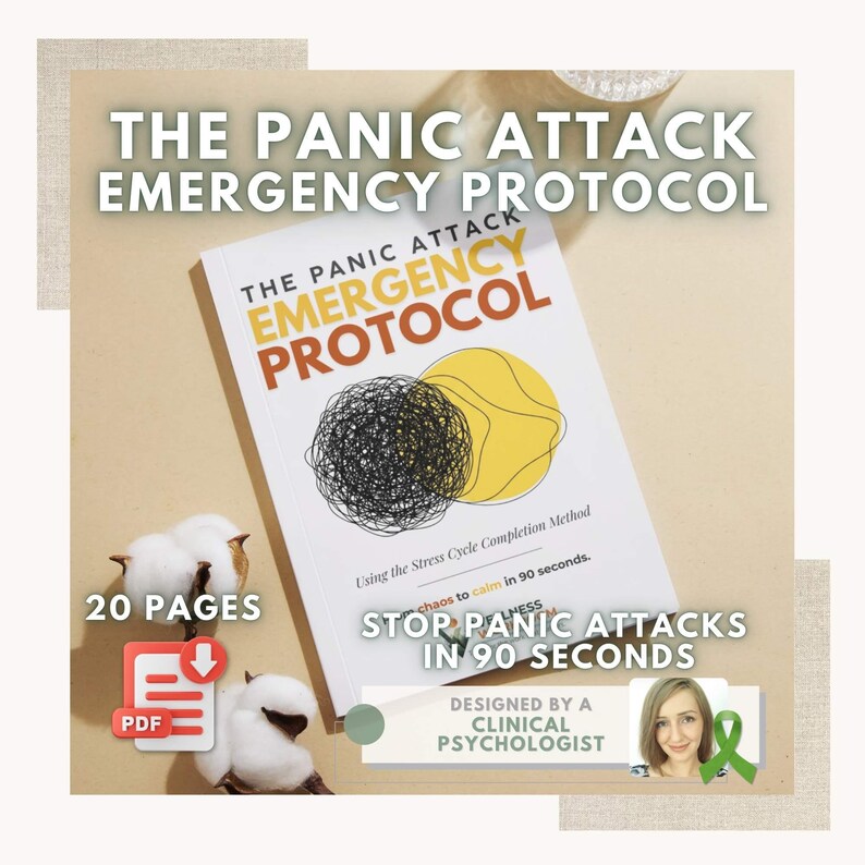 Panic Attack Emergency Protocol Guide | Stop Panic Attacks Fast | Anxiety Relief PDF | Psychologist Designed image 1