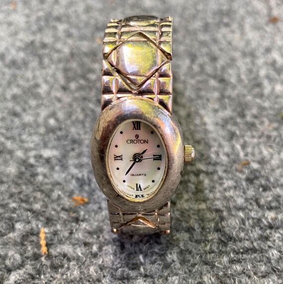 Croton Sterling Silver Ladies Quartz Watch – Vintage Jewelry  display picture 2