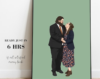 Faceless Portrait, Custom Illustration, Personalized Photo Portrait,Boyfriend gift, Girlfriend gift