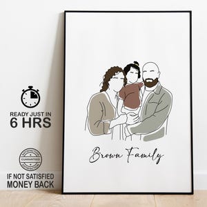 Aangepast kunstdecor, portret van foto, gepersonaliseerd cadeau, Moederdag, verjaardag, kerstcadeau, cadeau voor haar, cadeau voor hem, afdrukbaar