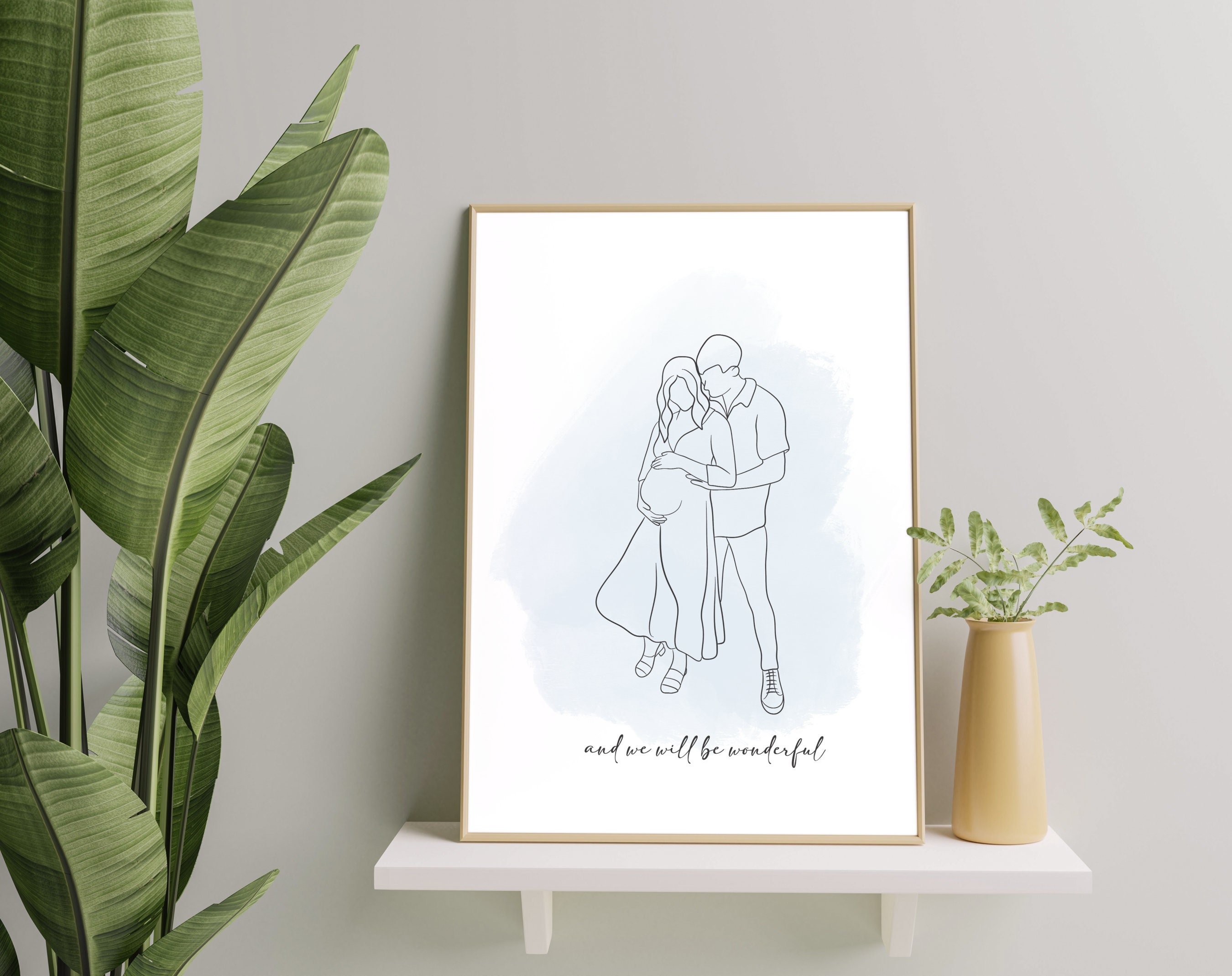 Custom Line Drawing Custom Fathers Day Gift Gift for pic