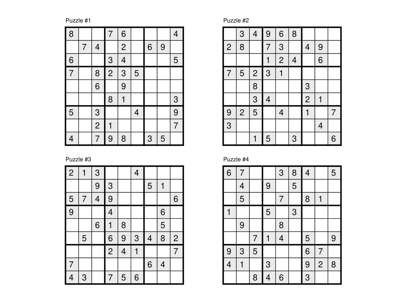 Sudoku Printable Puzzles 500 Easy Sudoku Puzzles With Solutions