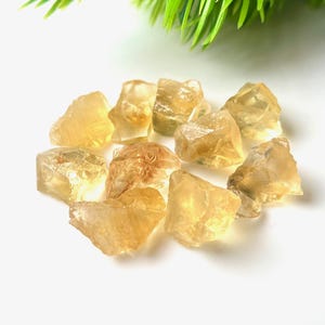 10 Pieces, Top Quality Yellow Citrine Raw Crystal, Size, 10-13 MM, Citrine Raw Rough Stone, Healing Crystal Stone, For Jewelry Making etc