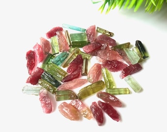 Raw Multi Tourmaline Sticks: Natural Gemstone for Jewelry Making