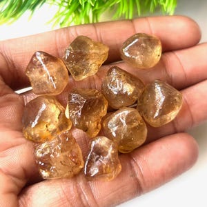 10 Pieces-Imperial Topaz-Natural Rough, 14-18 MM, Healing Crystal Raw, Imperial Topaz Raw Gemstone, For Jewelry Making, Raw Material