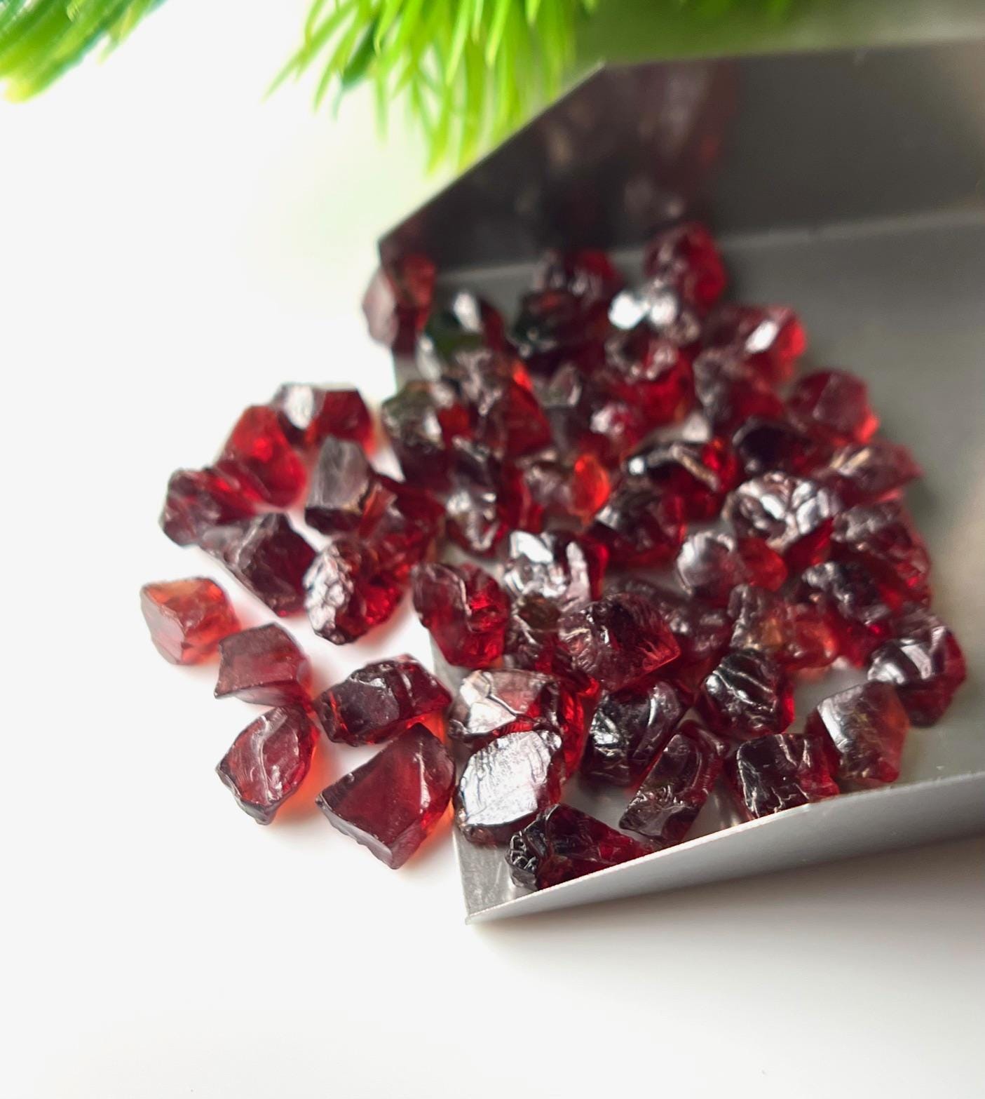 50 Pieces Natural Red Garnet Rough: January Birthstone Crystals
