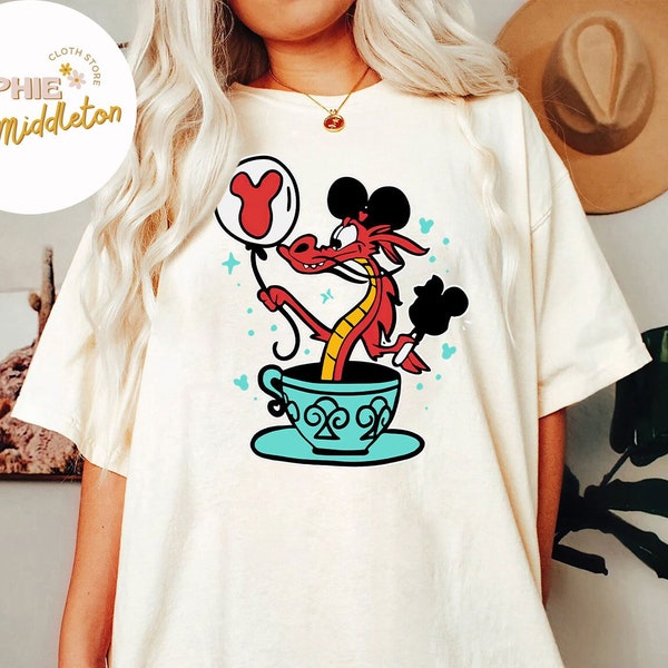 Disney Mulan Mushu Dragon with Mickey Balloon Shirt, Mushu Sweatshirt, Disney Mulan Princess Shirt, Disneyland Shirt