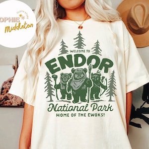 Disney Star Wars Endor National Park Ewoks Retro Shirt, Star Wars Day Tee, Galaxy's Edge Hollywood Studios Family Shirt, Star Wars Shirt