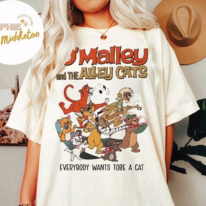 Retro The Aristocats O’Malley And The Alley Cats Music T-shirt, Disney Everybody Wants To Be A Cat Tee, Disneyland Family 2024 Vacation Trip