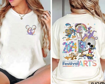 Epcot International Festival of the Arts shirt, Mickey & friends Figment Rainbow color shirt, Purple Dragon shirt, Disney trip 2024 shirt