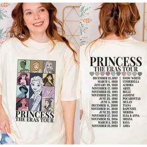 Disney Elsa Princess Eras Tour Shirt, Disney Princess Tour Tee, Disney Princess Characters Shirt, Disney Girl Trip Shirt,Disneyland Shirt