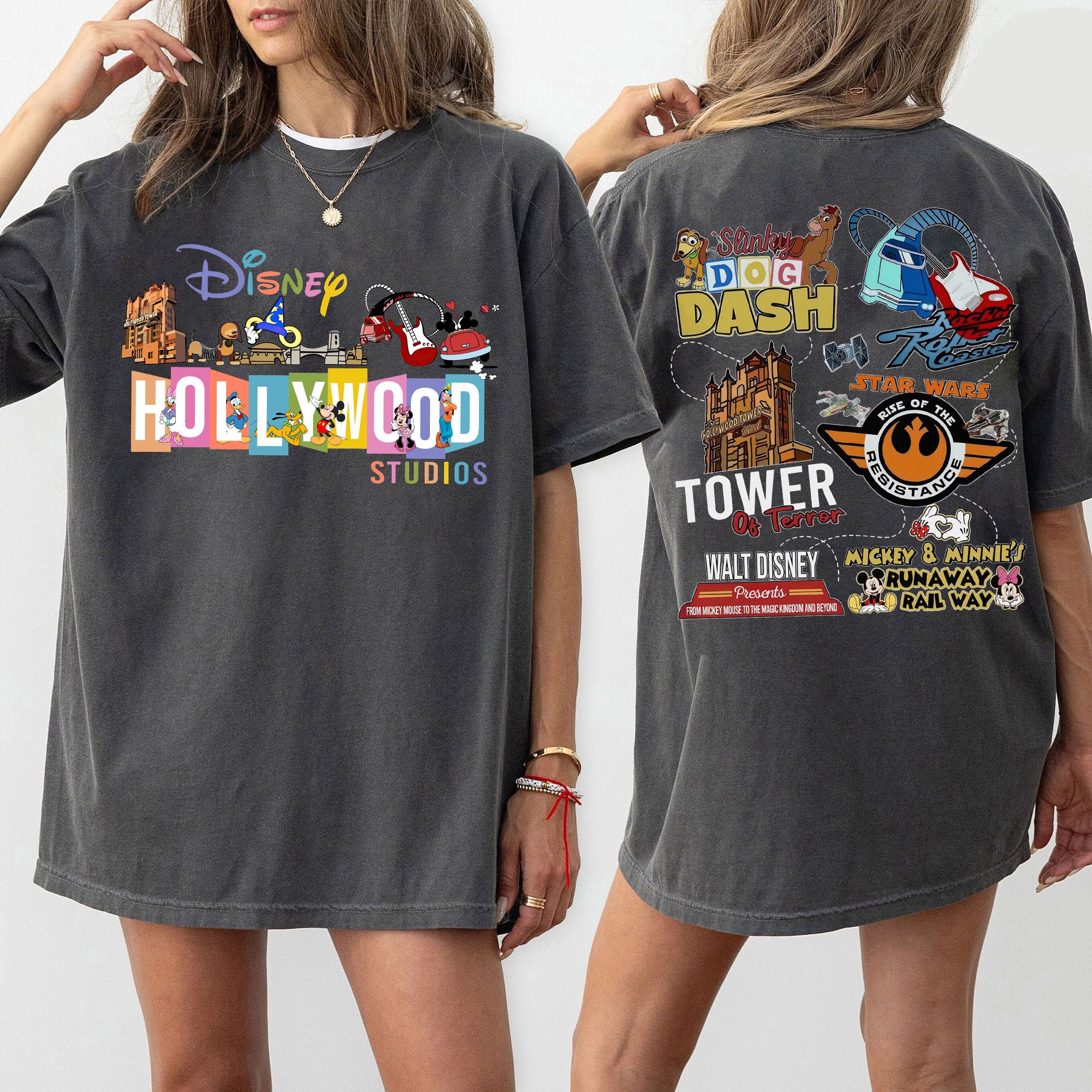 Discover Vintage Disney Hollywood Studios Double Sided Shirt