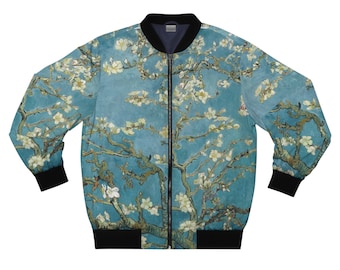 ボンバージャケット ヴァン・ゴッホ、花柄ボンバージャケット