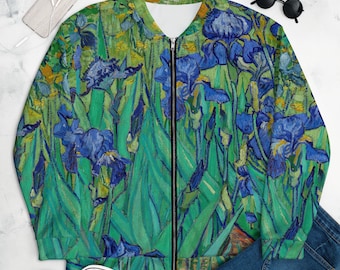 ボンバージャケット ヴァン・ゴッホ、花柄ボンバージャケット