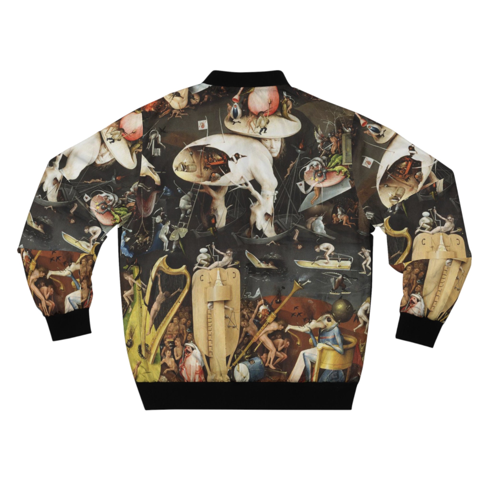 Hieronymus Bosch Men's Bomber Jacket, Aesthetic Medieval Art Jacket
