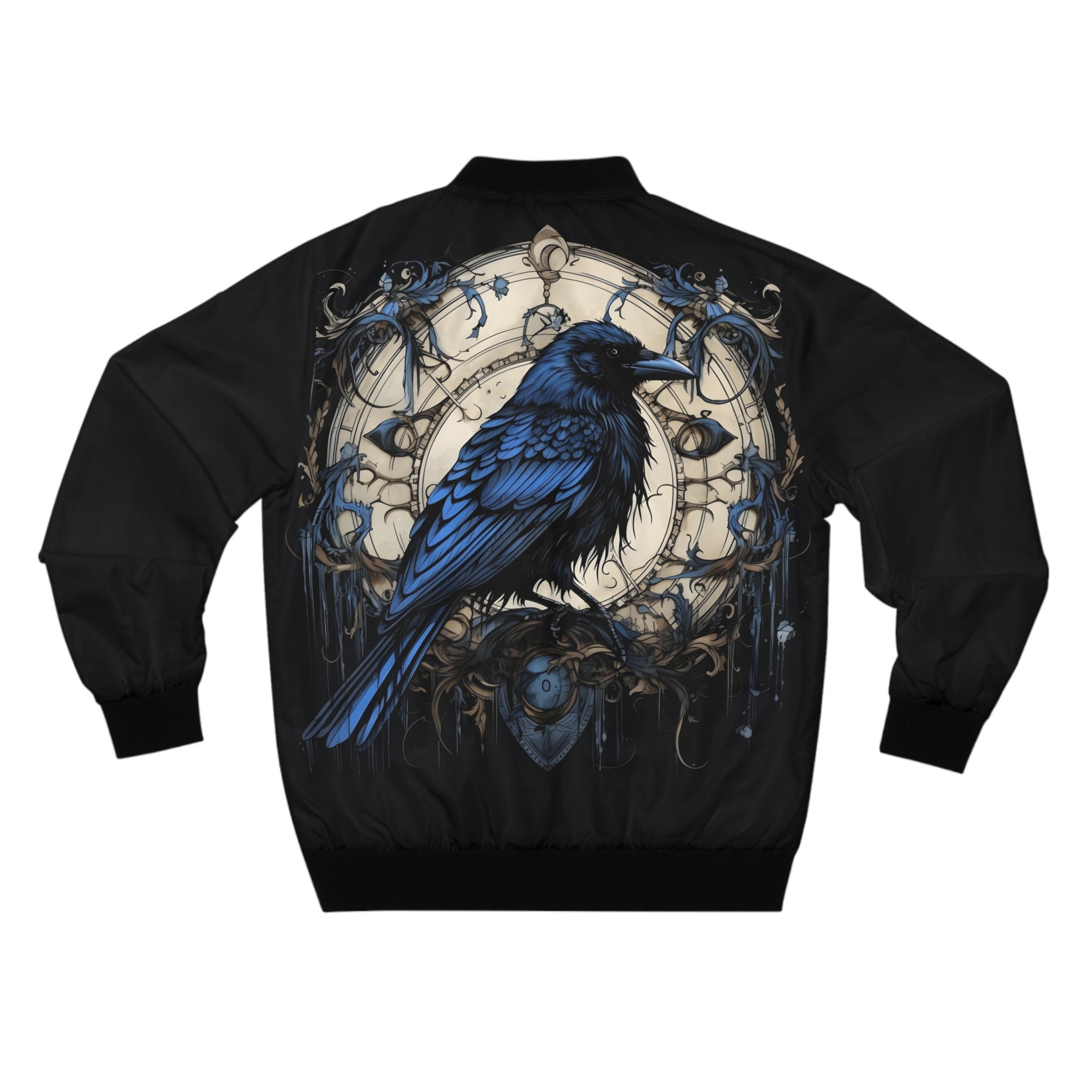 Witchy Goth Crow Men's Bomber Jacket