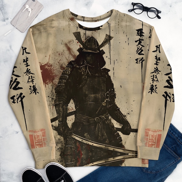 Vintage Samurai Unisex Sweatshirt,Jpanese Art Aesthetic Sweatshirt,Ronin Sweatshirt,Fashionable Sweatshirt