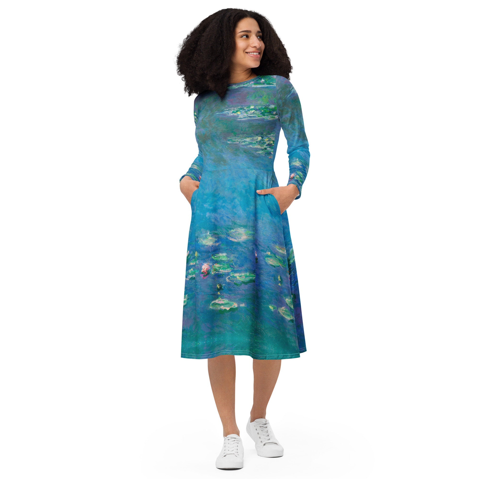 Claude print sales soft midi dress