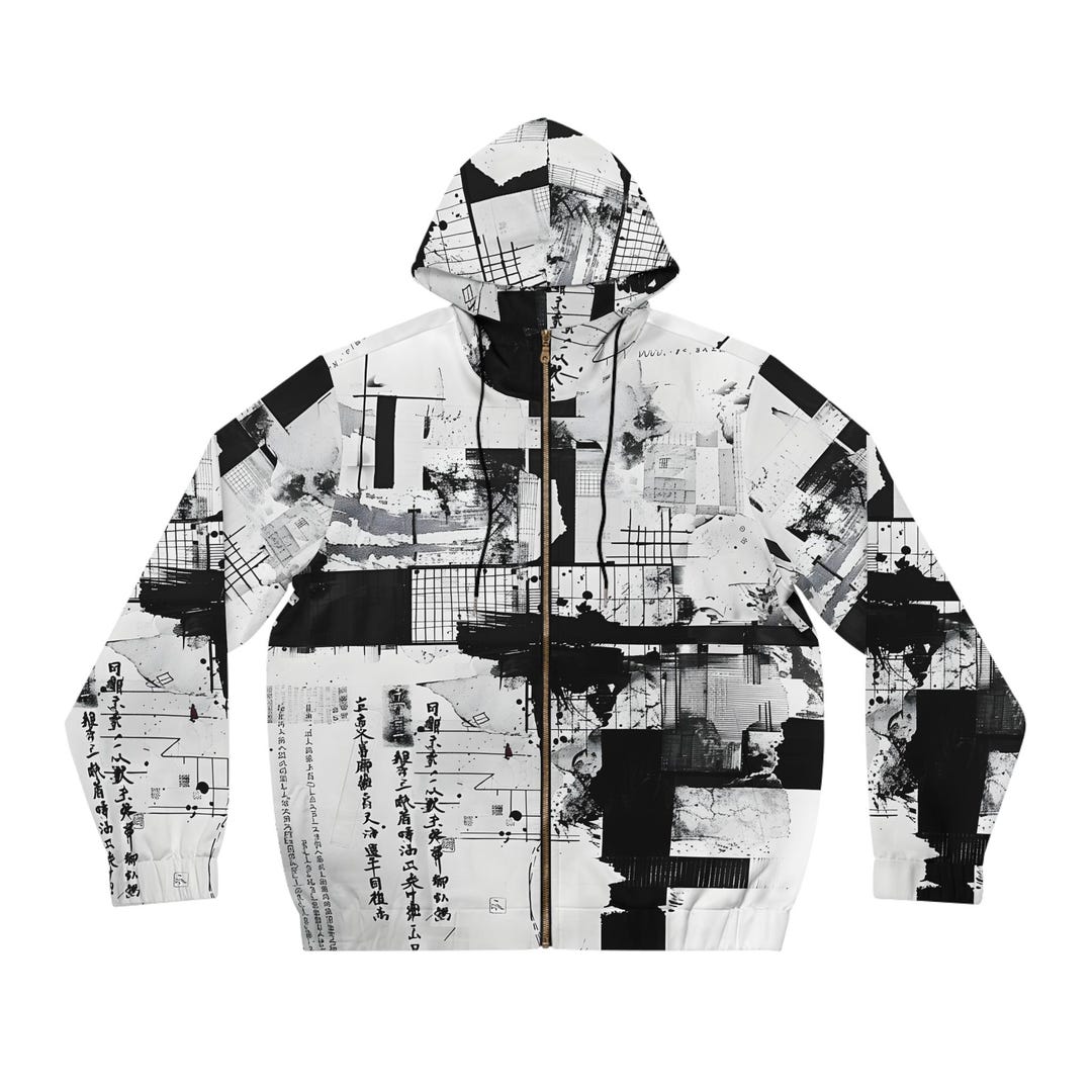 Abstract Psychedelic Men's Zip Up Hoodie main image 0