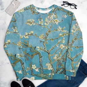 Vincent van Gogh's Almond blossom Sweatshirt ,Unisex All Over Print Aesthetic Sweatshirt ,Classic Art Sweatshirt