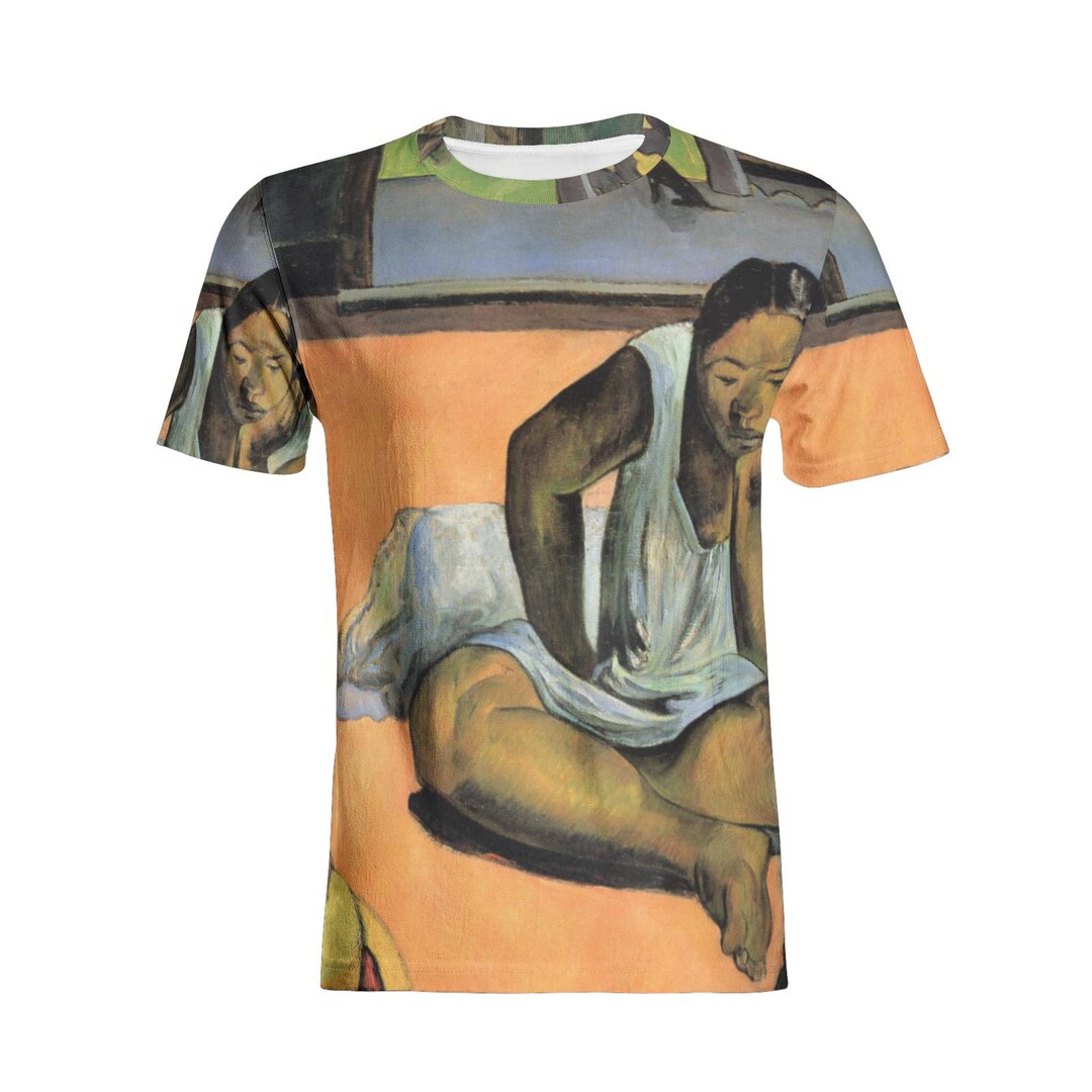 Paul Gauguin's Brooding Woman 1891 Unisex All-over Print Cotton T-shirt ...