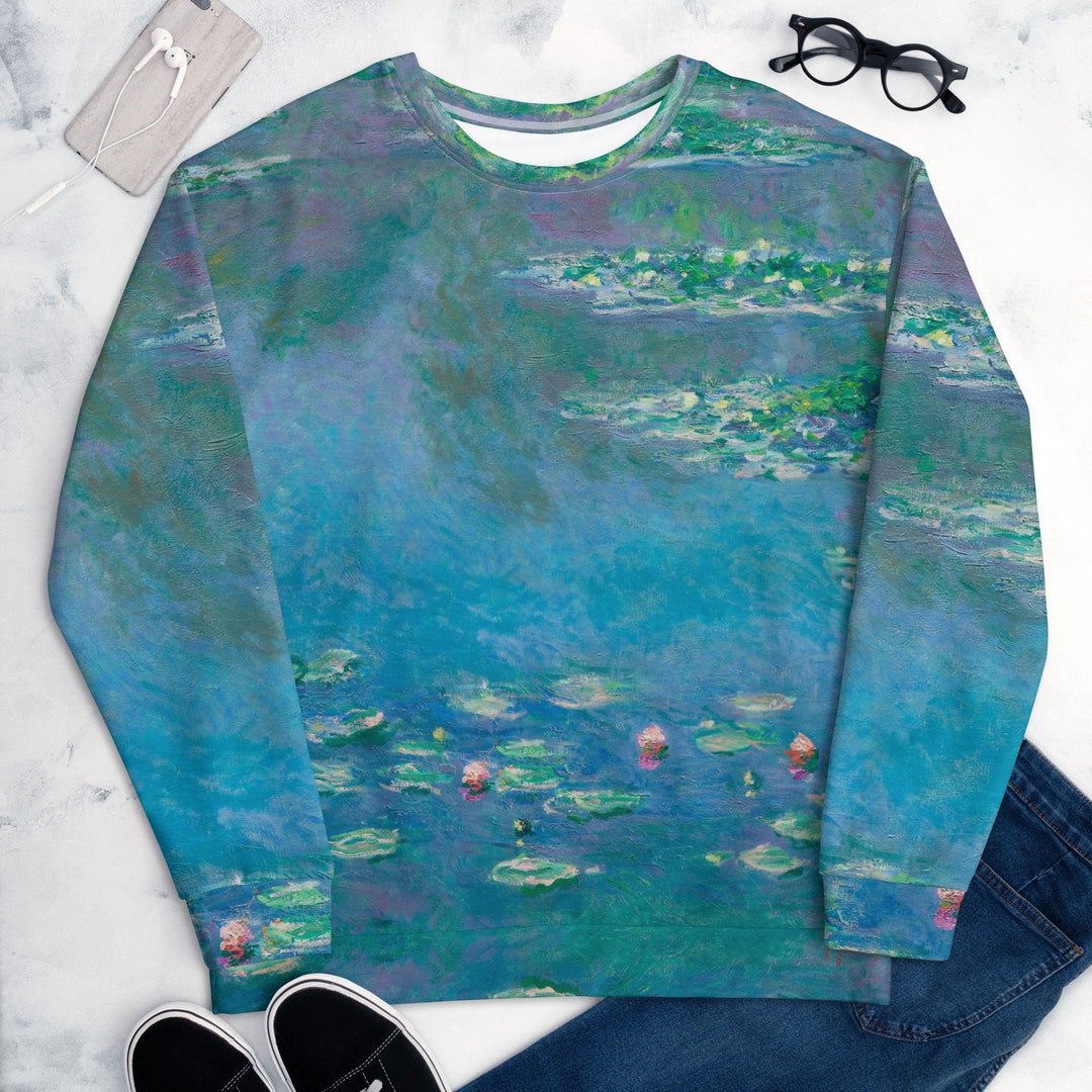 Claude Monet Water Lilies Sweater | Artistic Wearable Art