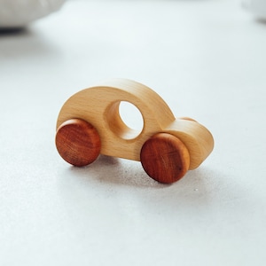 Wooden Toy Car WosWos Colorless Natural Solid Wood Paintable Baby Kids Toy Car