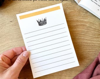 Vintage reading notebook | 100g ivory paper | Notebook for readers & book notes | Gift idea for avid readers